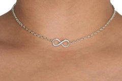 Classy Infinity Solid 925 Sterling Silver BDSM Day Collar    g2