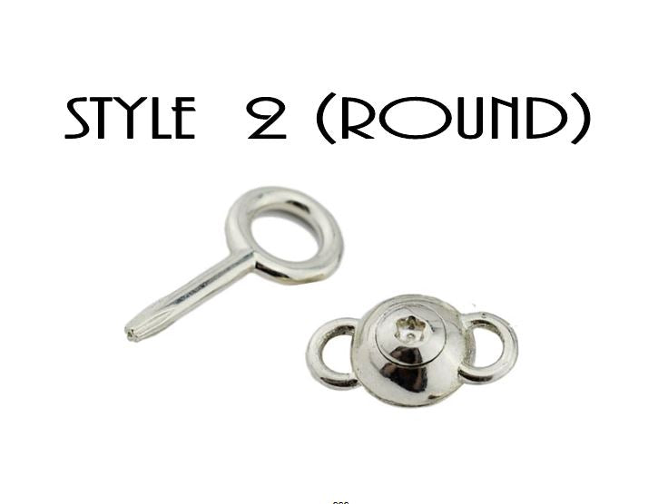 Ultra Discreet Security Hypoallergenic 925 Solid Sterling Silver Screw Lock Locking Clasp & non Allen Key BDSM