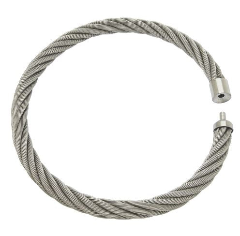 Classic Eternal High Quality Solid 316L Stainless Steel Twisted Wire Shibari Very Heavy 10MM Locking Neck Cuff  w/Removable O ring  BDSM Collar