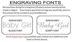 BDSM Stainless or Sterling Silver Lock Engraving fonts engraved block or script font